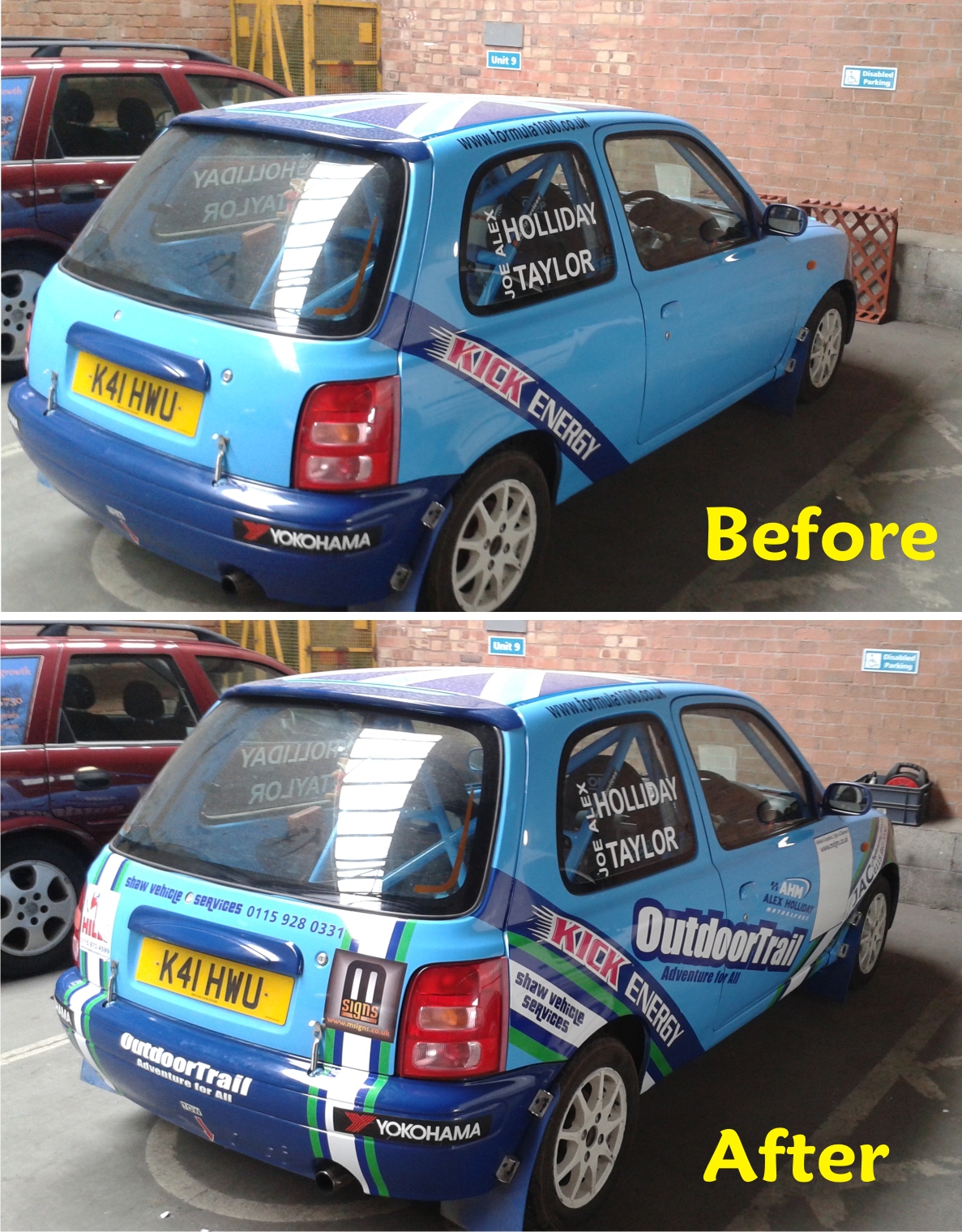 Rally car graphics by M Signs