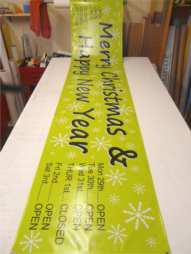 Bright Green Christmas banner