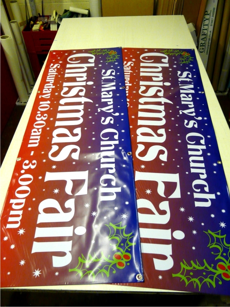 Christmas Fair banner digitally printed