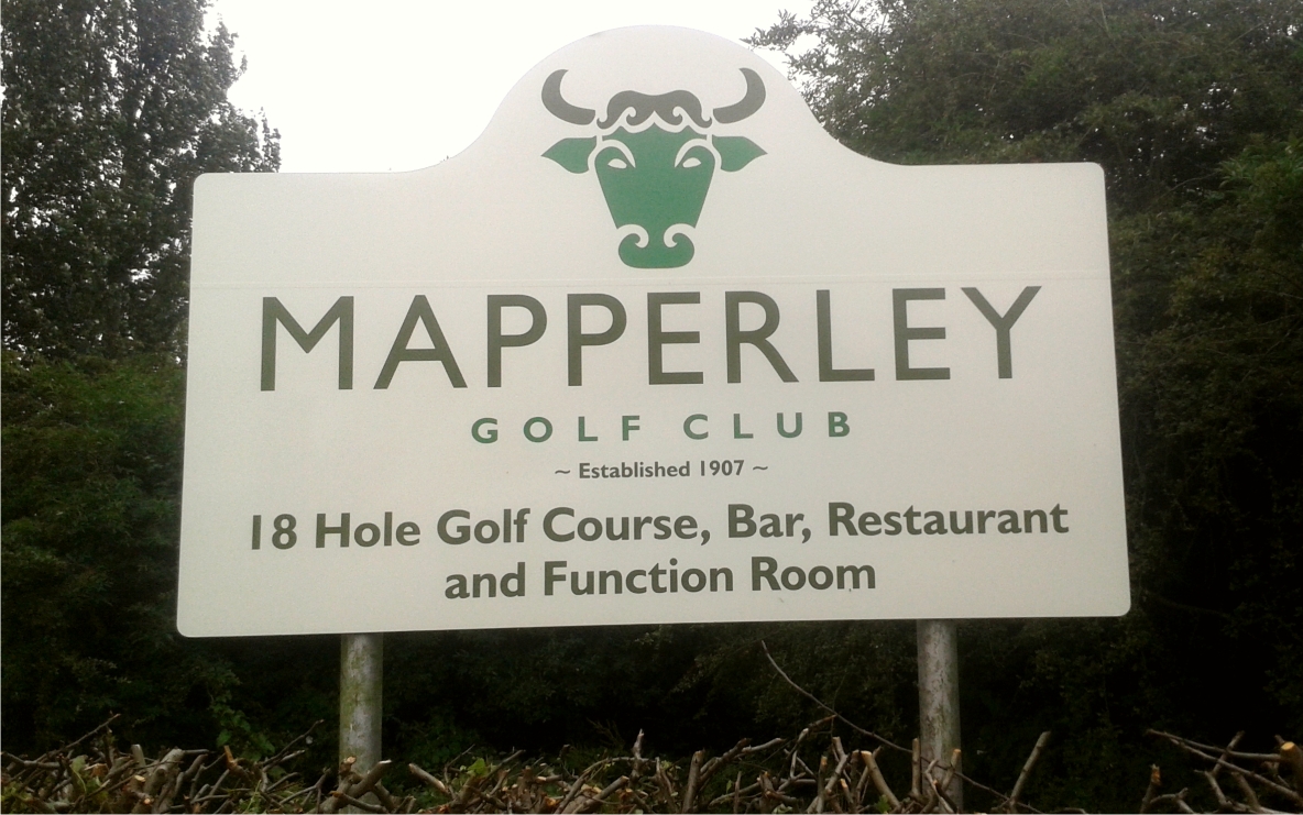 Mapperley Golf Club sign by M Signs