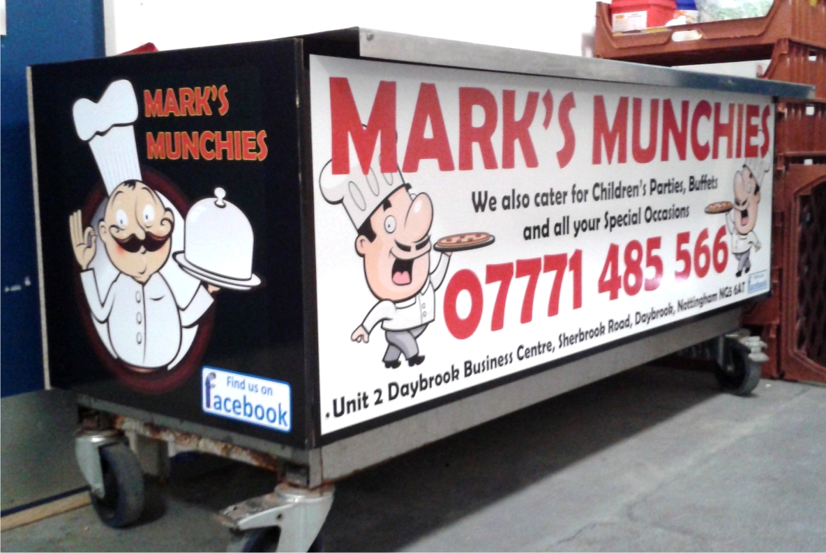 Digitally printed vinyls to catering unit