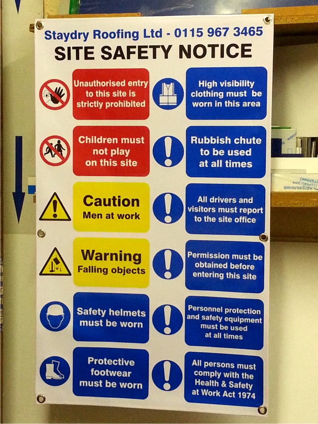 Site Safety Notice banner