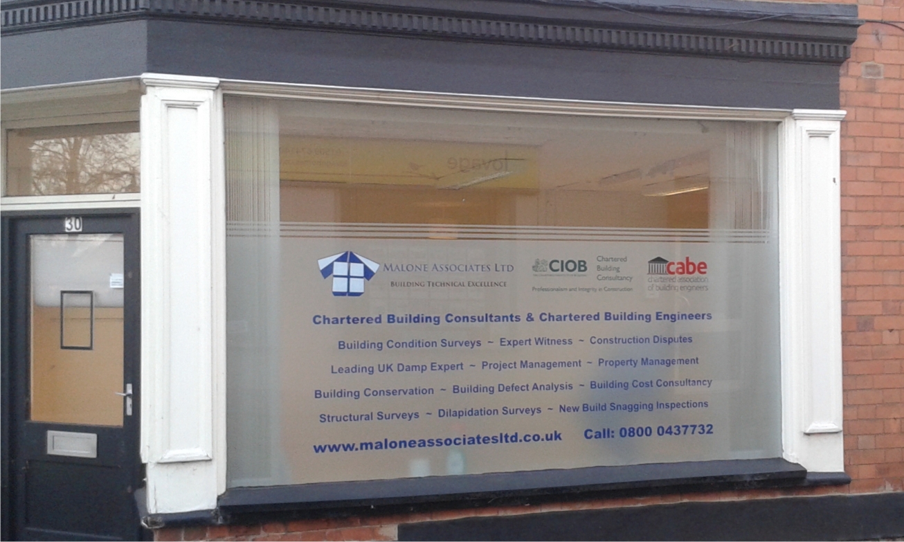 Window graphics in Kegworth by M Signs